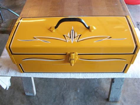 painted metal tool box|custom painted toolbox.